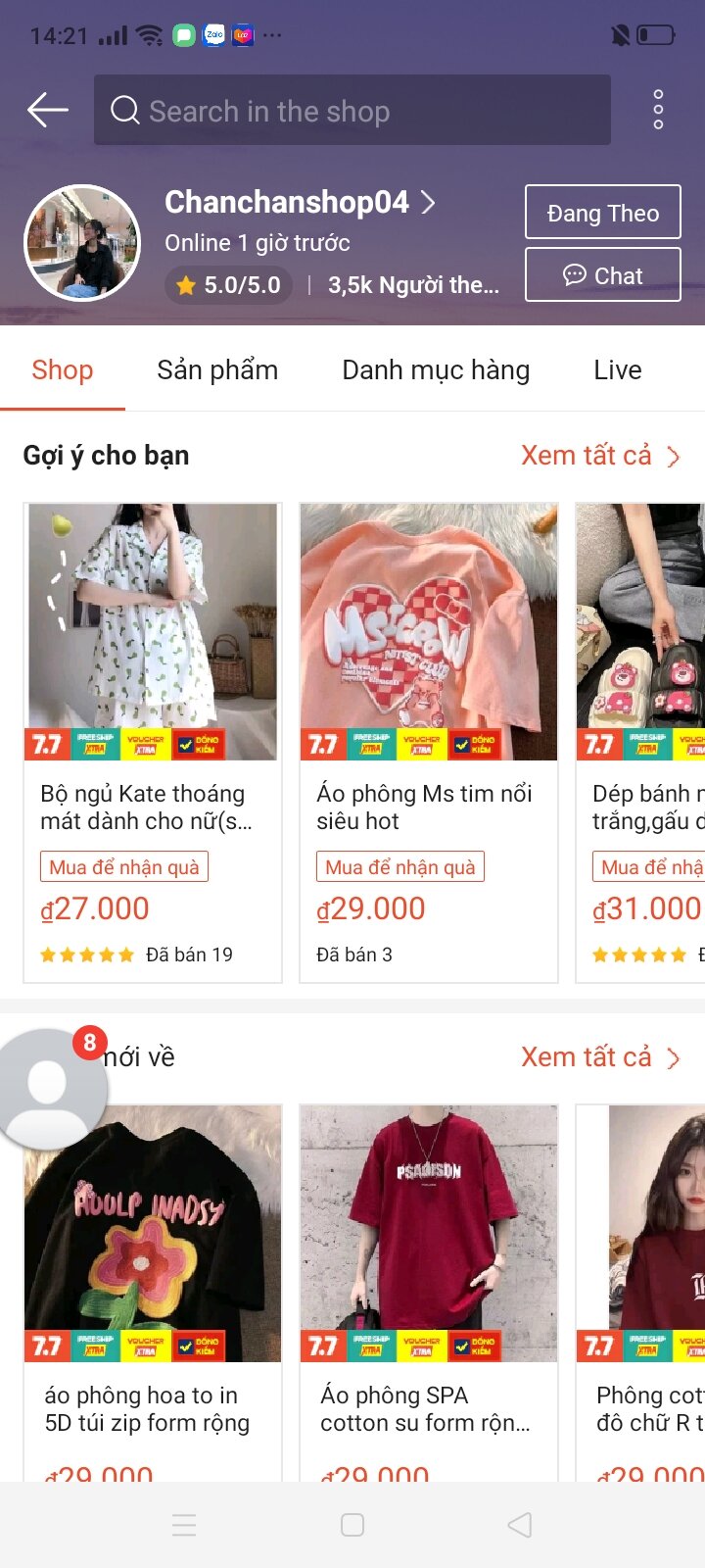 Áo phông tim ms