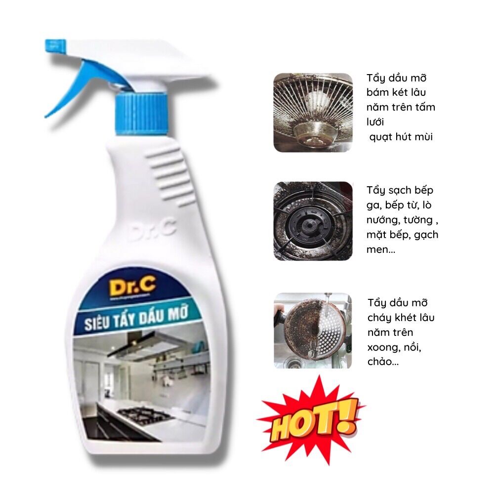 Siêu tẩy dầu mỡ dr.c trợ thủ đắc lực của chị em