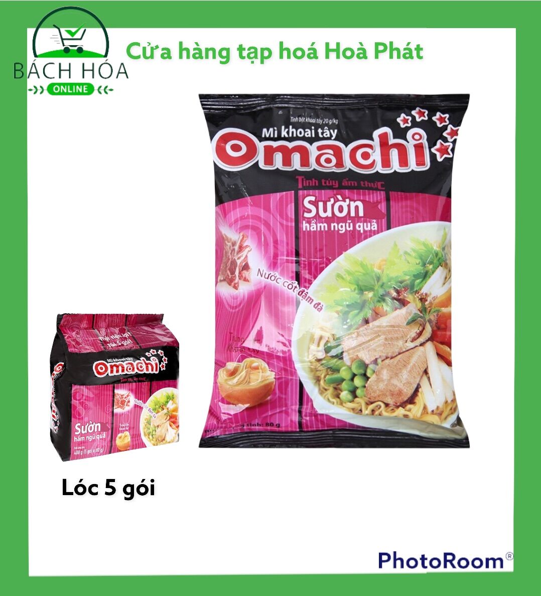 Mì omachi sườn hầm ngũ quả lóc 5 gói