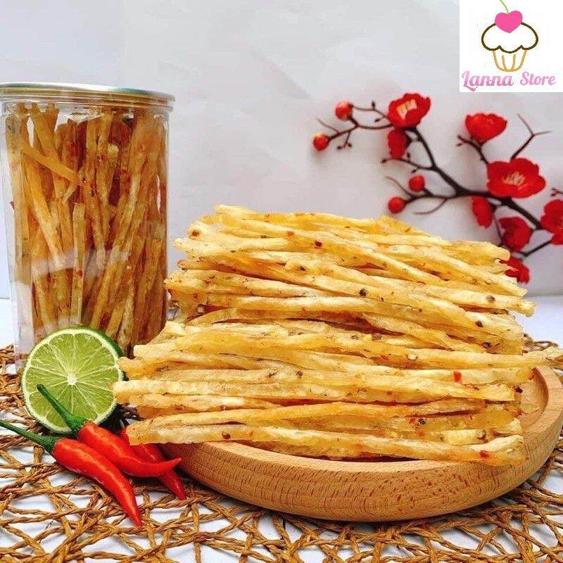 Khô cá thiều que_250g ( có kèm tương ớt).Khô cá thiều tẩm gia vị ăn liền