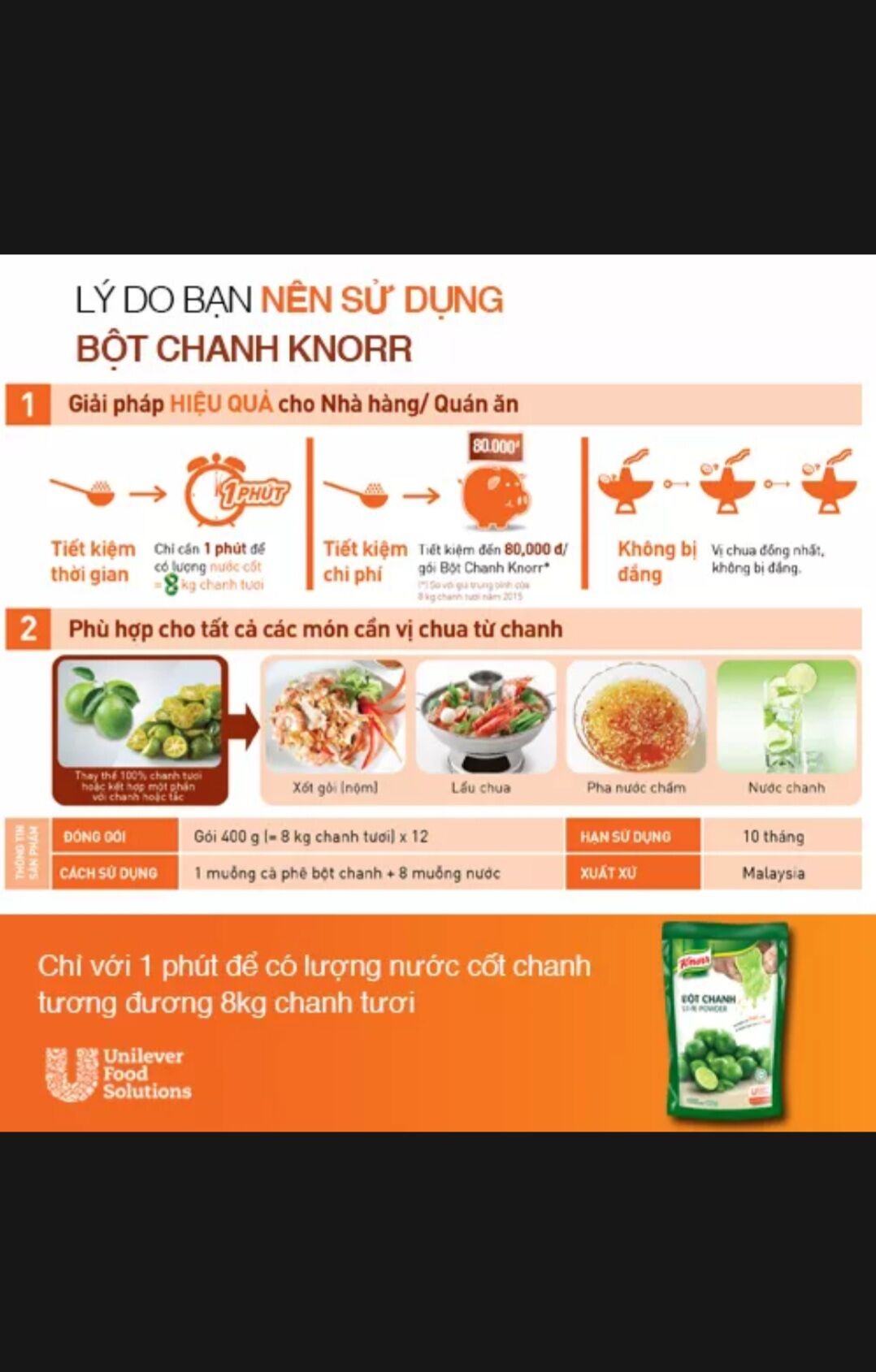 Bột Chanh Knorr 400gr