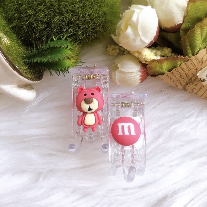 Kẹp tóc càng cua 3 răng gấu dâu Lotso