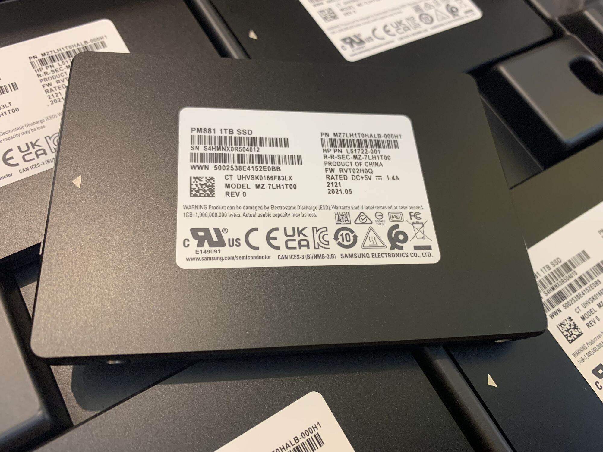 Ổ cứng ssd samsung pm881 1tb 2.5'' sata, model mz-7lh1t0halb - bảo hành 3 năm