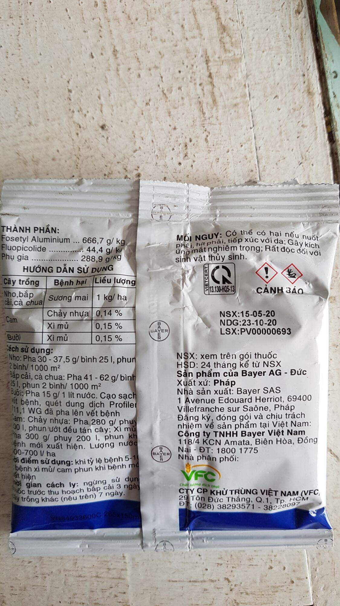 Thuốc trừ bệnh sương mai PROFILER 100gr