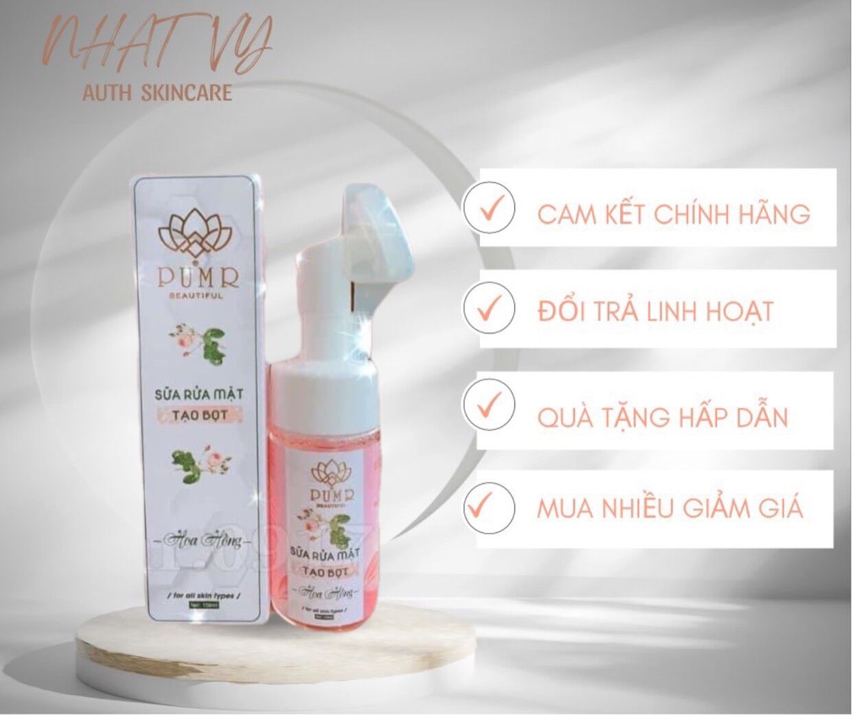 Sữa rửa mặt tạo bọt pumr