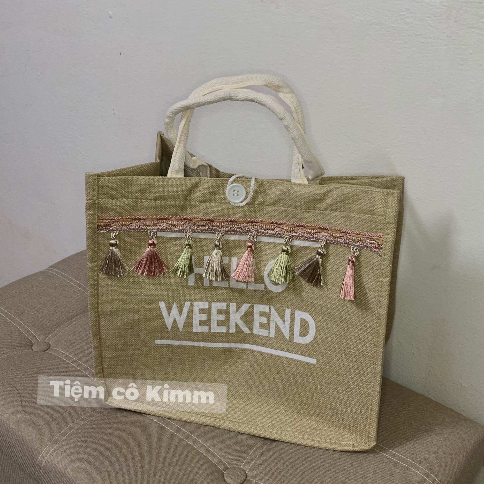 Túi hello weekend phối tua rua ( mẫu mới )