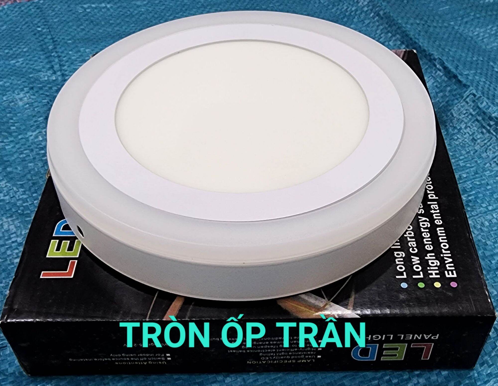 ĐÈN LED ỐP + ÂM TRẦN  - 3 CHẾ ĐỘ MÀU 12W+4W