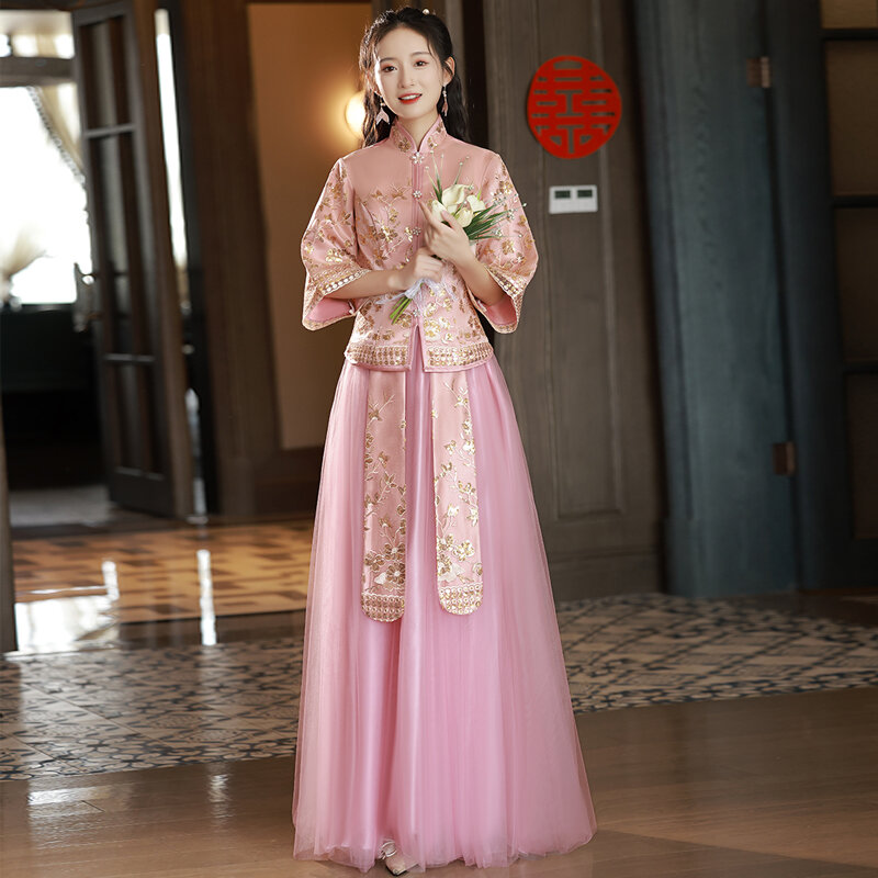 Váy phù dâu có khóa kéo giữa eo phong cách cổ điển Phối polyester có thể tùy chỉnh cho các bữa tiệc cưới và trang phục hàng ngày