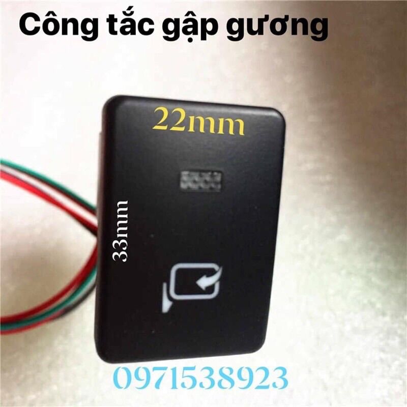 công tắc gập gương tự động zin chỗ chờ Toyota Mitsubishi kích thước 33mm*22mm