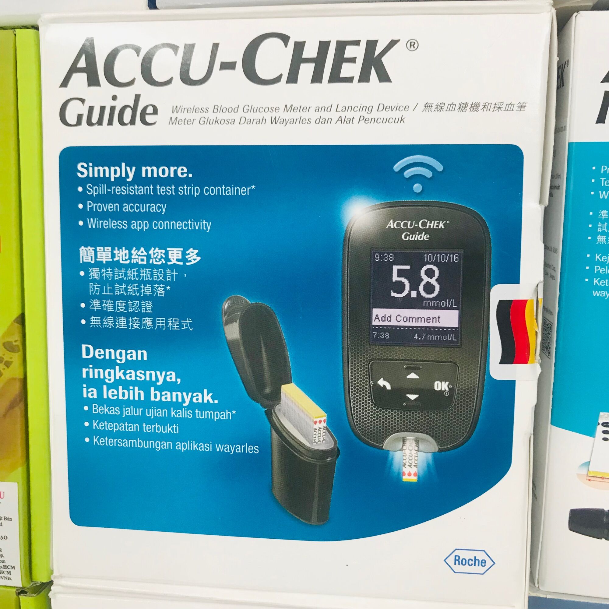 Máy đo đường huyết Accu Chek Guide ( kèm 25 que