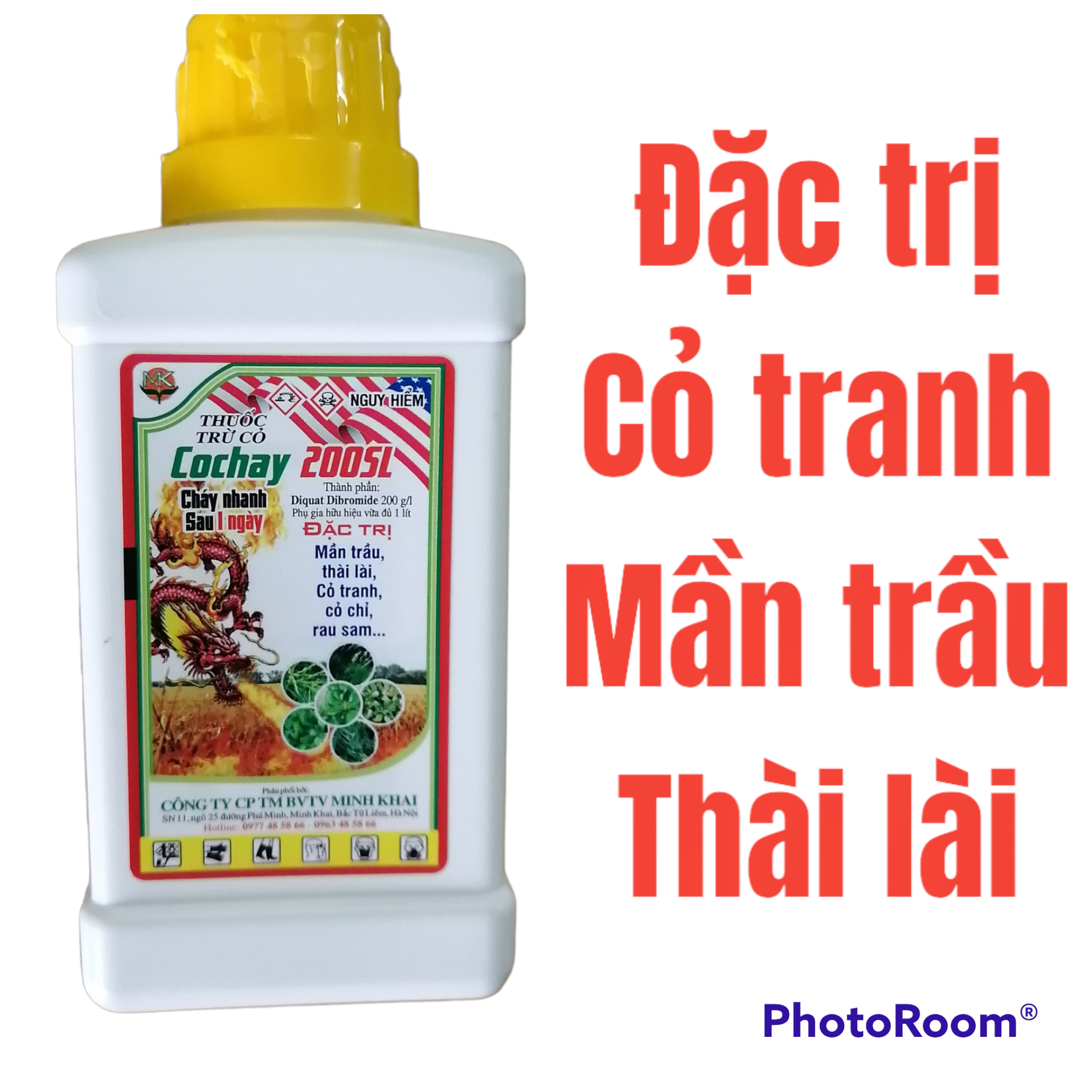 Thuốc trừ cỏ cháy nhanh - đặc trị cỏ mần trầu, cỏ tranh, cỏ thài lài... chai 100ml tiện lợi