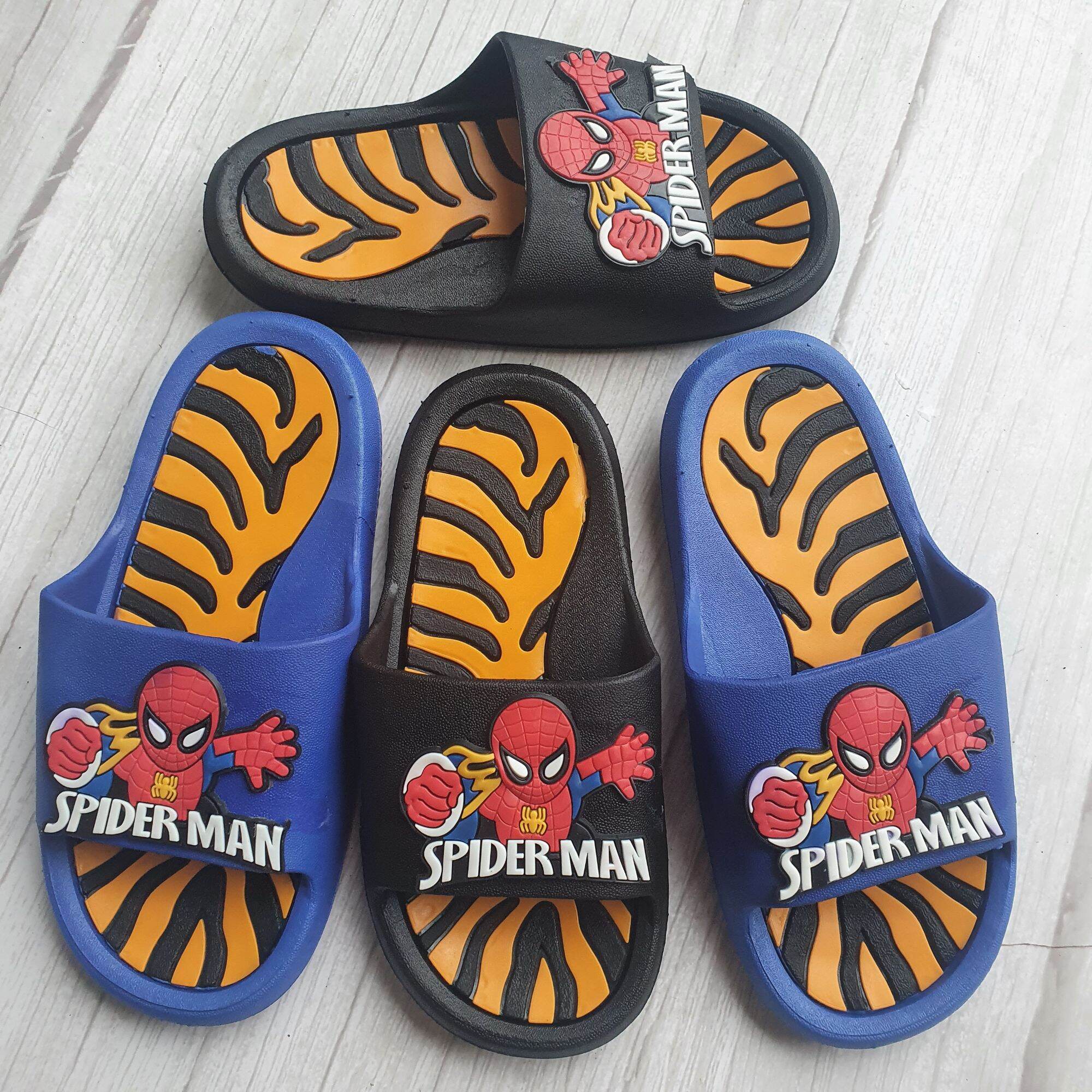 Dép lê quai ngang nhựa mềm dẻo,êm chân hình nhện spider man
