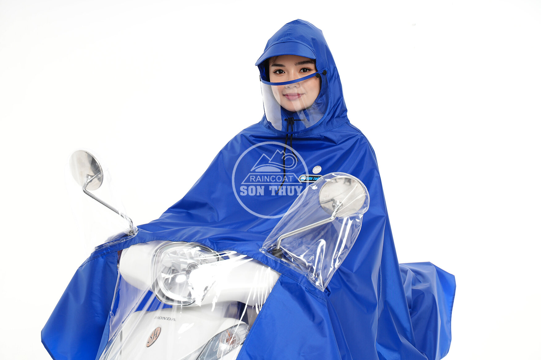 áo mưa choàng Sơn Thủy k26 , ảo mưa vải dù siêu nhẹ có kính che mặt thiết