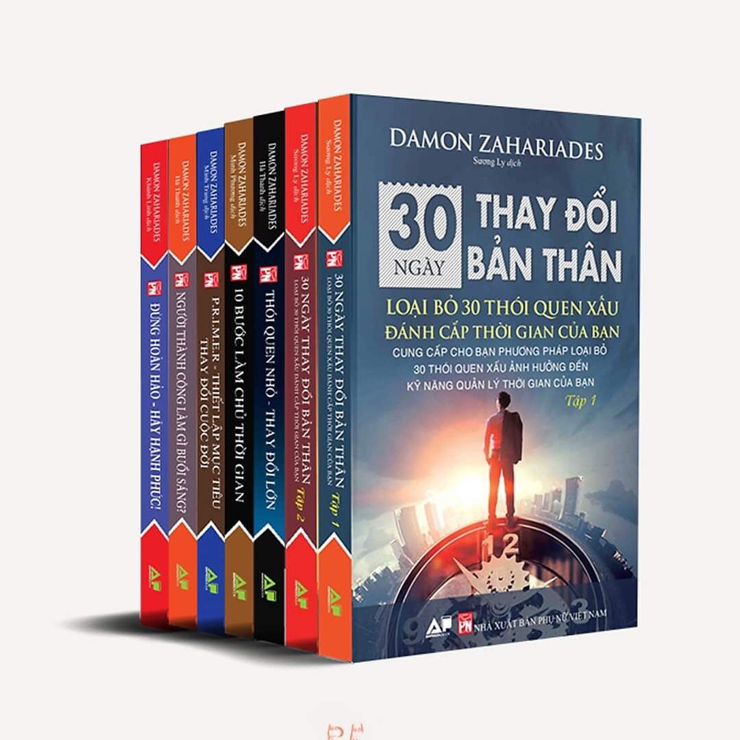 Bộ sách 30 ngày thay đổi bản thân - làm chủ cuộc sống - damon zahariades
