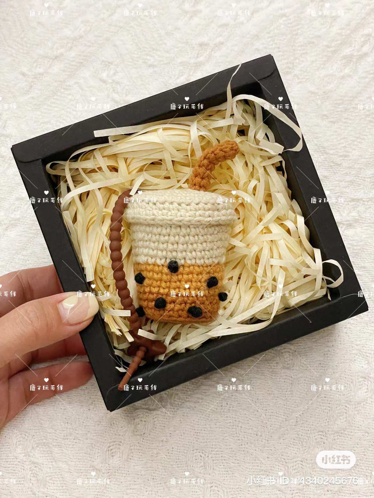 Móc khoá ly trà sữa /trà sữa len handmade