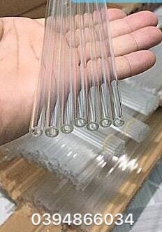 10 ống thủy tinh fi 6 màu trắng