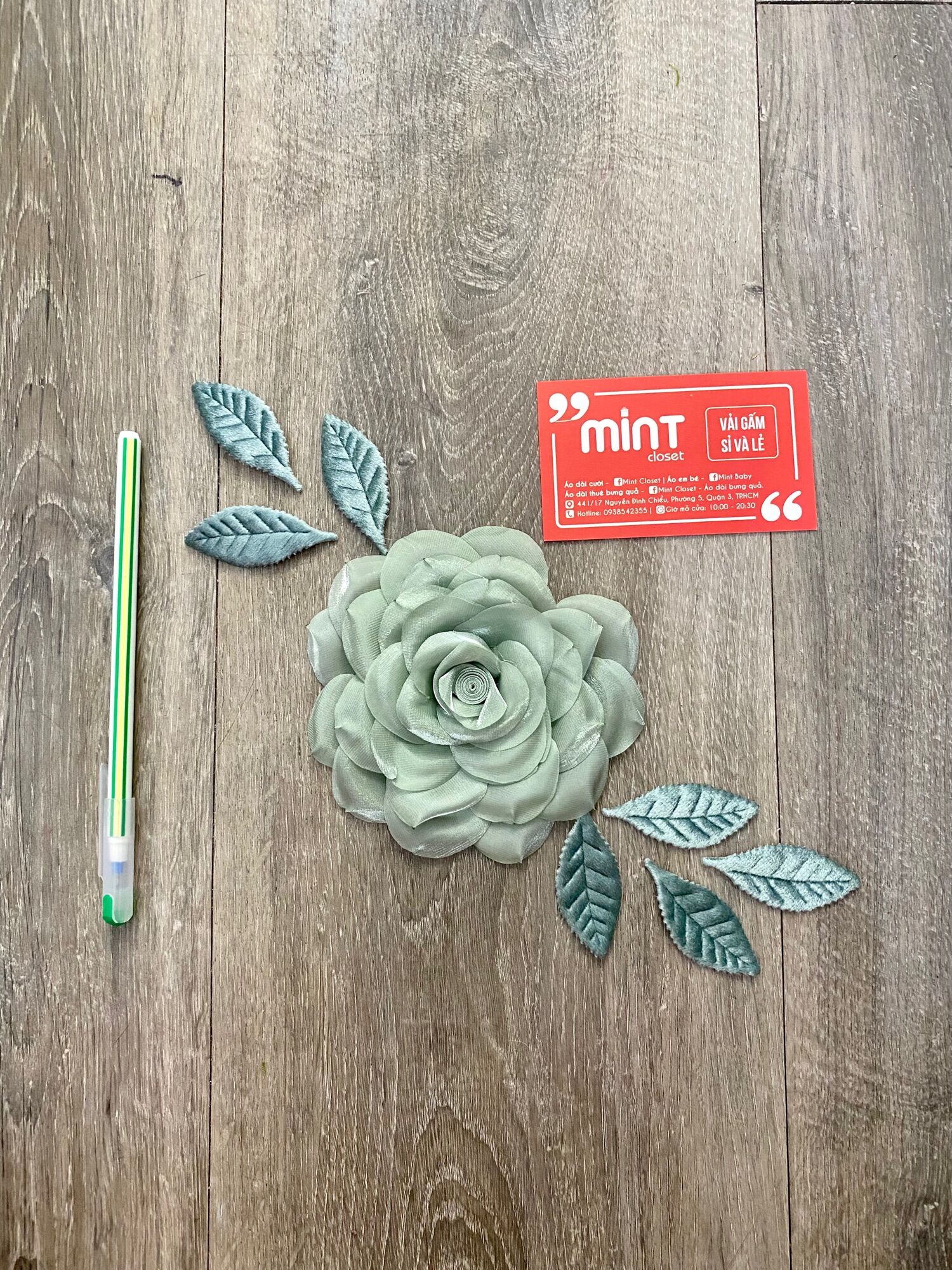 Set hoa đính kết áo dài đầm, váy