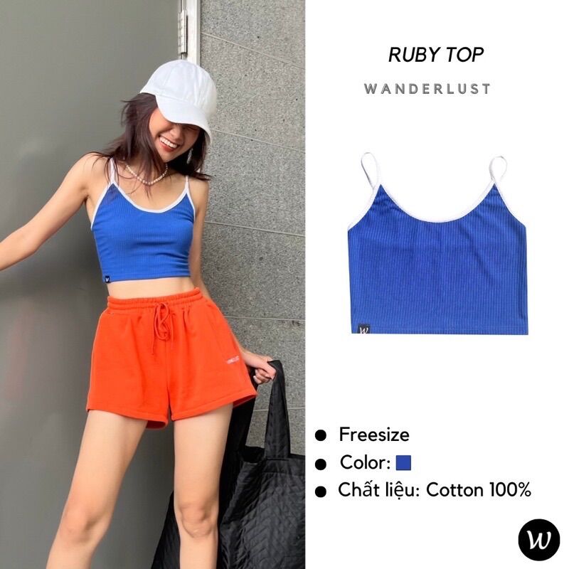 Áo Ruby Top xanh dương