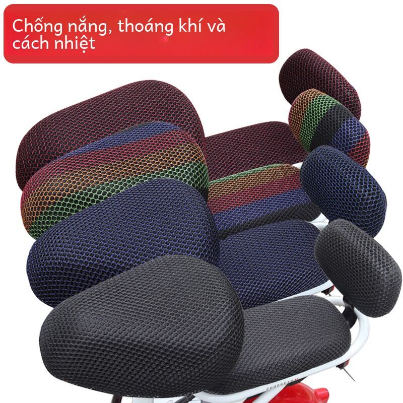Đệm Lót Ghế Xe Đạp Điện Thoáng Khí Chống Nắng Cách Nhiệt Tiêu Chuẩn Quốc Gia Mới Pin Xe Đạp Đơn Bọc Ghế Lưới Mùa Hè Bốn Mùa Đa Năng
