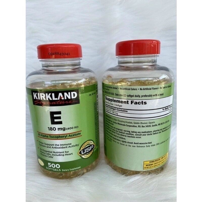 Vitamin E kirkland 500 viên Mỹ