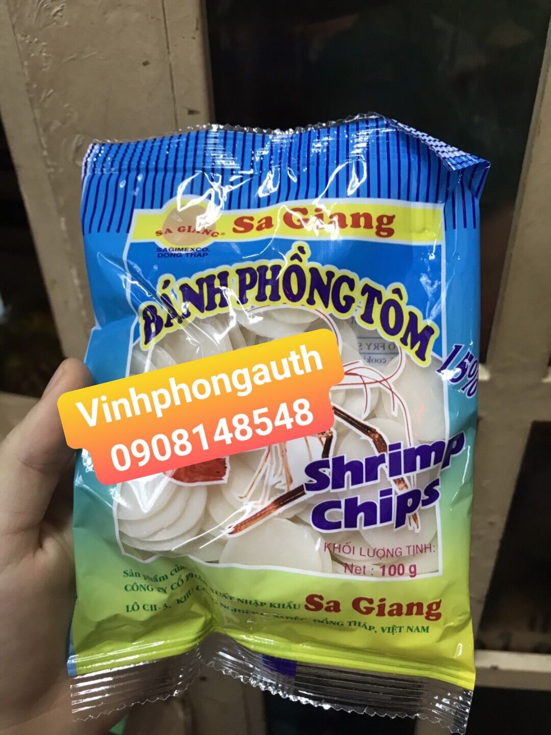 Bánh phồng tôm Sa Giang gói 100gr
