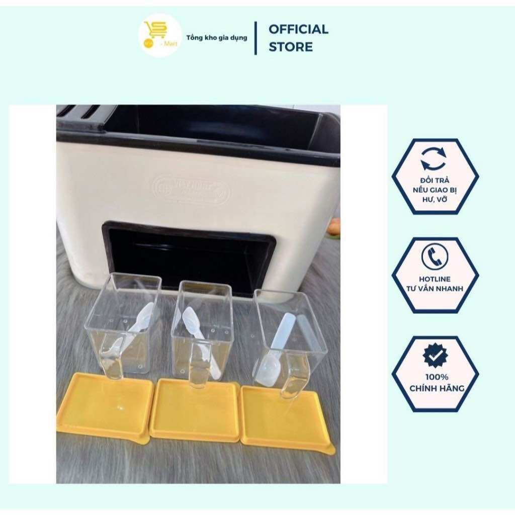 Kệ Gia Vị Nhà Bếp Đa Năng 3 Cốc Kèm Chỗ Để Dao Kéo (Giao Màu Ngẫu Nhiên) Tiết Kiệm Diện Tích, Dễ Vệ Sinh MTA-MART2
