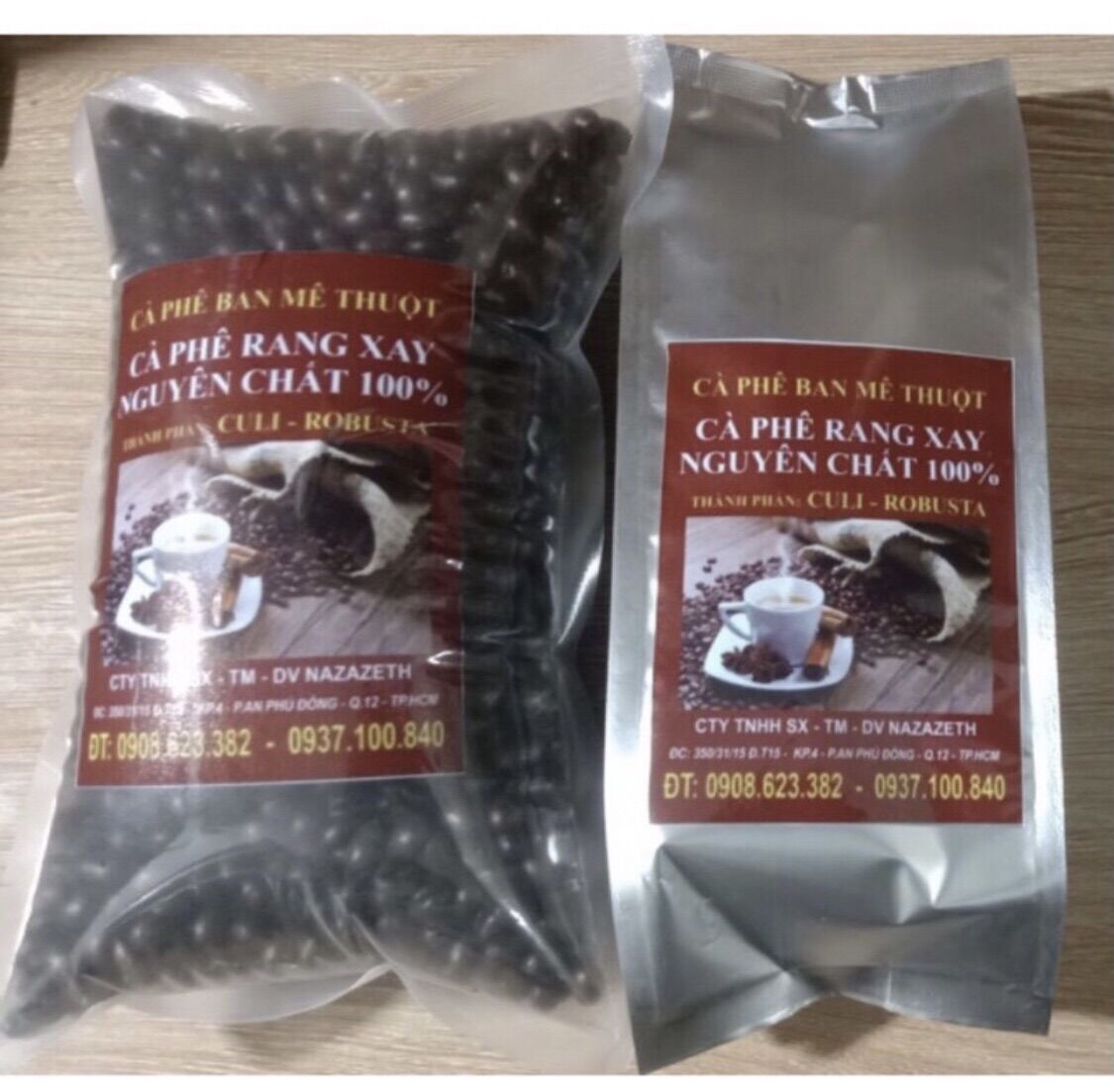 Cà phê Rang xay Nguyên chất CuLi gói 500g