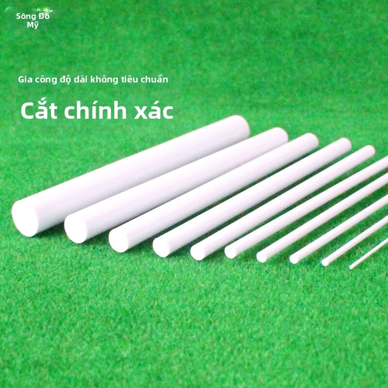 Thanh Tròn ABS Thanh Cải Tạo Mô Hình Xây Dựng Hình Trụ Tròn Đặc Ruột Thanh Nhựa Tám Loại Đường Kính 0.5 ~ Sedom 10Mm