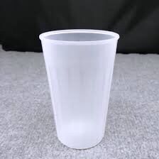 Combo 10 Cốc nhựa trắng sọc song long