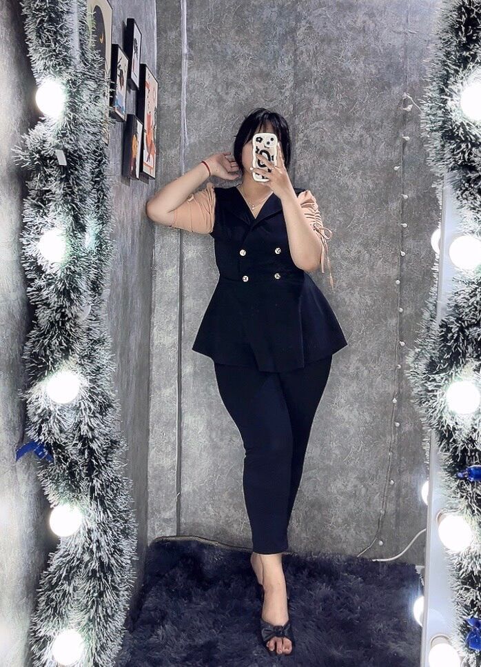 Sét bộ Vest Nút kiểu Bigsize Nữ 67kg đến 95kg