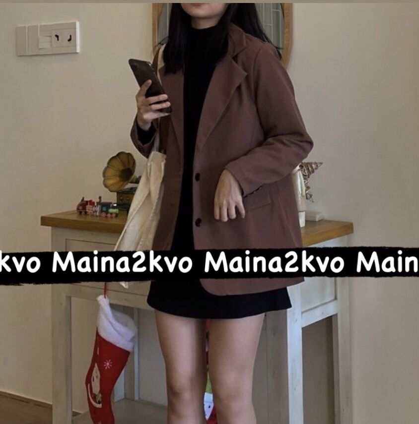 Blazer 2 lớp nâu coffee (ẢNH THẬT/HÀNG SẴN)