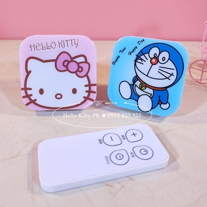 Đèn ngủ có điều khiển từ xa remote Hello Kitty - Doremon Doraemon