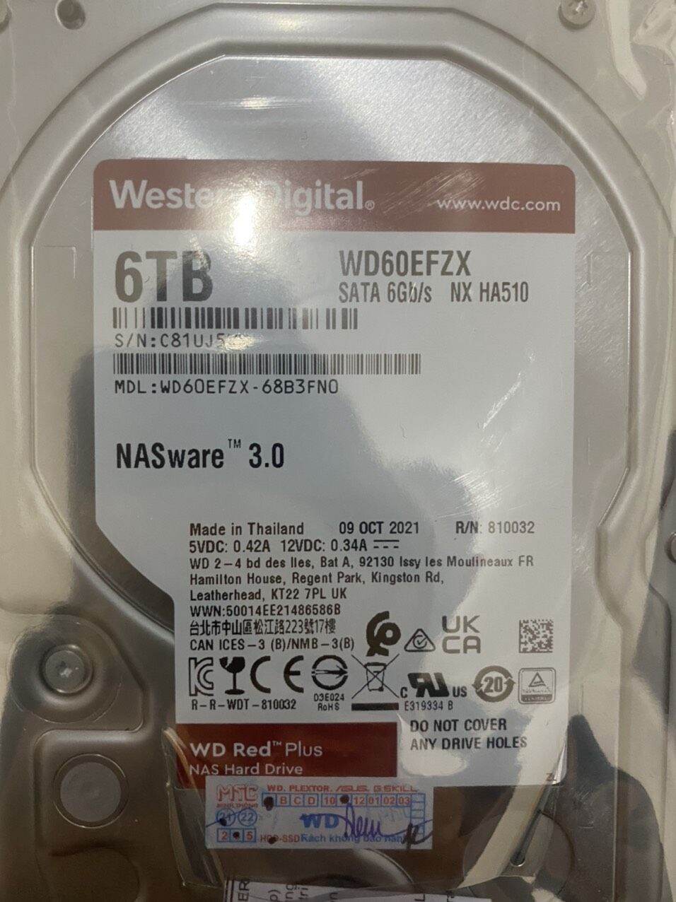 [HCM]Ổ cứng 6T WD Red chuyên dụng cho Nas chạy 24/24