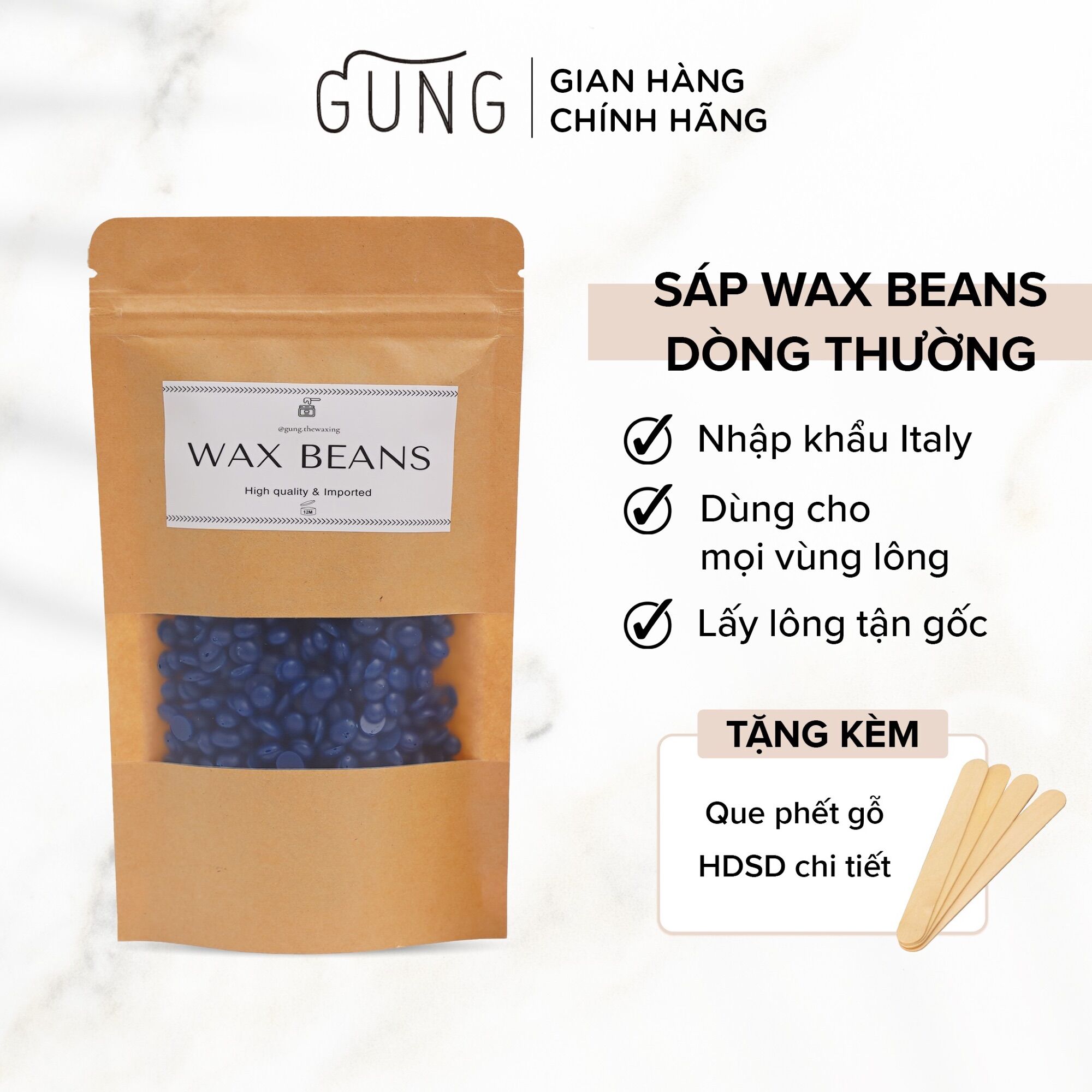 Sáp Wax Beans Dòng Thường Nhập Khẩu Italy Tẩy Lông Triệt Lông