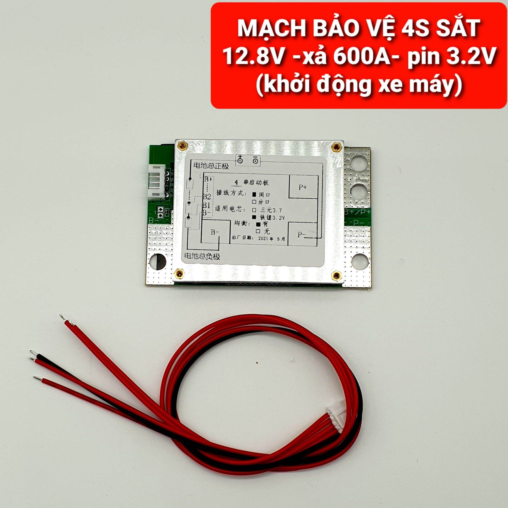 achun.vn - MẠCH BẢO VỆ & KHỞI ĐỘNG XE MÁY 4S-12.8V/14.4V  XẢ 600A