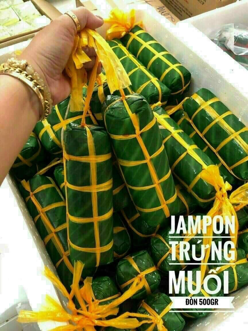 Jambon trứng muối. Chả da cam đòn 500g