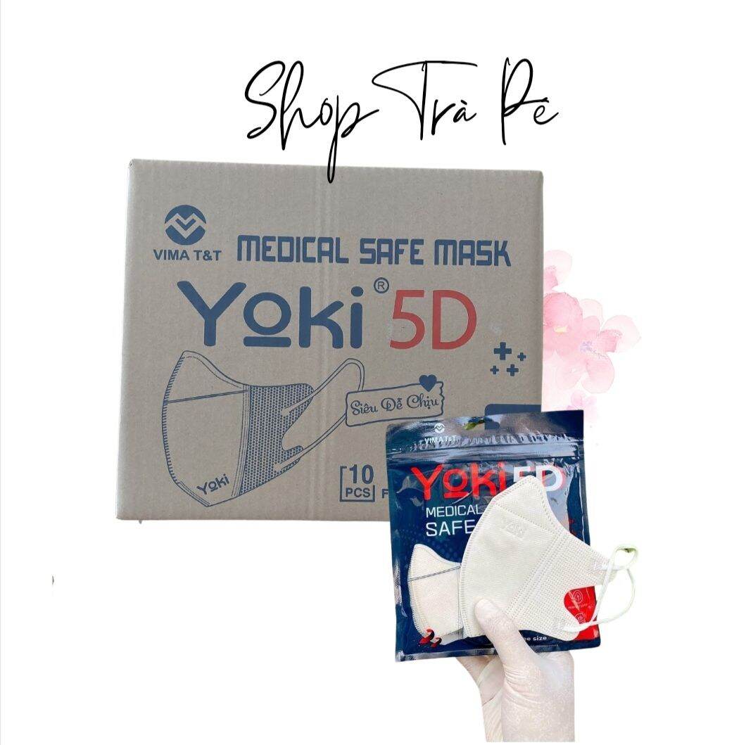 1 THÙNG 300 CÁI KHẨU TRANG 5D YOKI