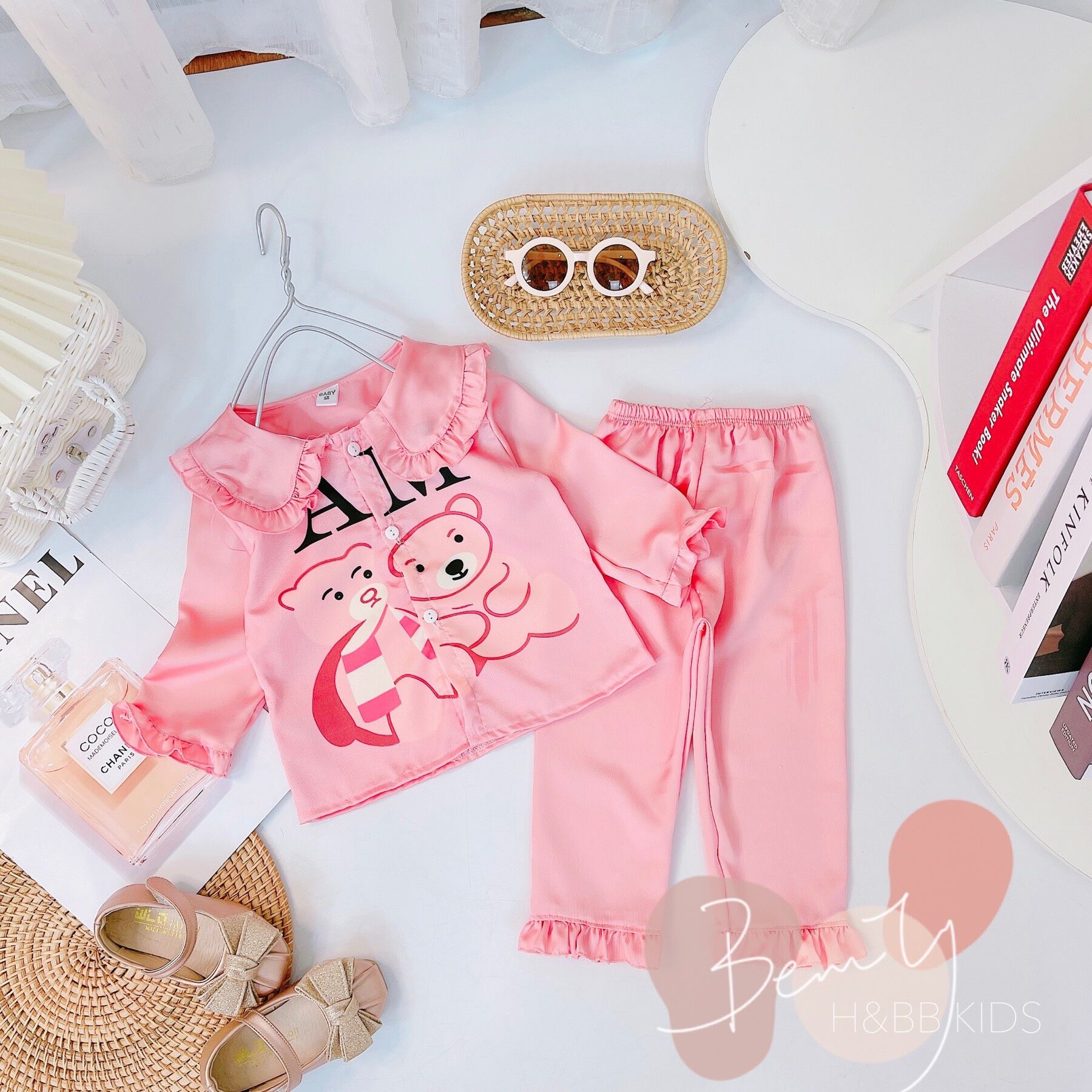 Đồ bộ Pyjama lụa bé gái