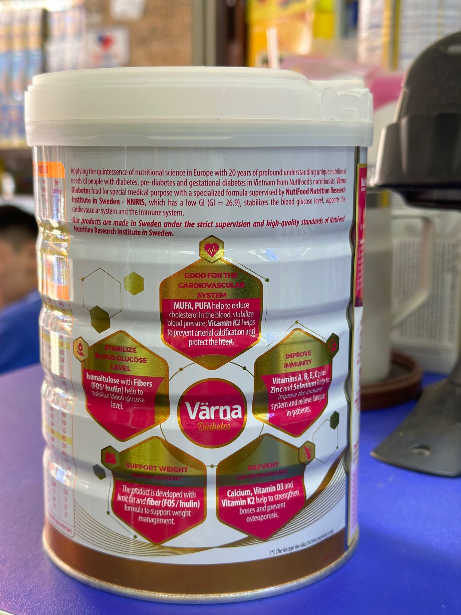 Sữa bột Varna Diabetes 850gr (Dành cho người tiểu đường)