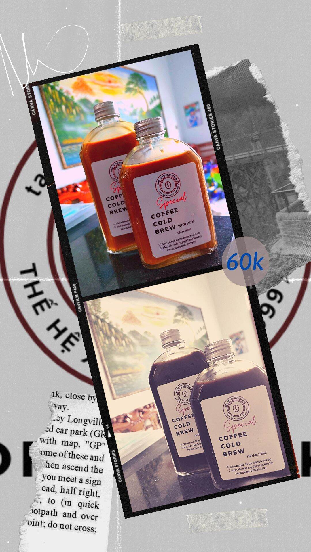 Cà phê đen đóng chai 350ML