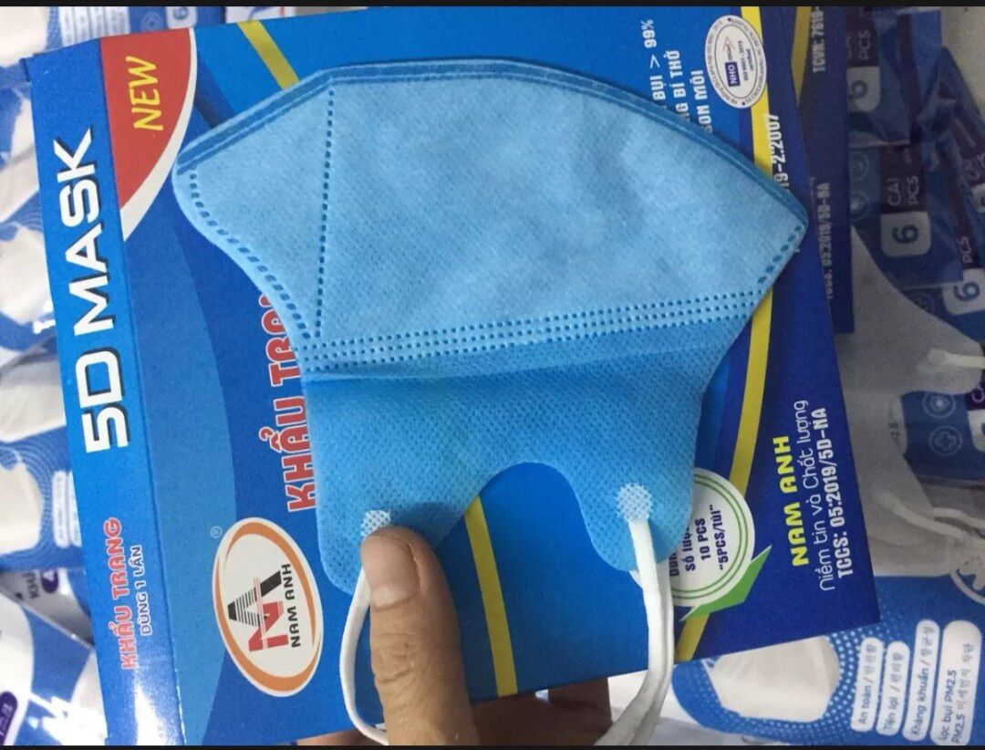 Combo 100 cái khẩu trang 5D kháng khuẩn