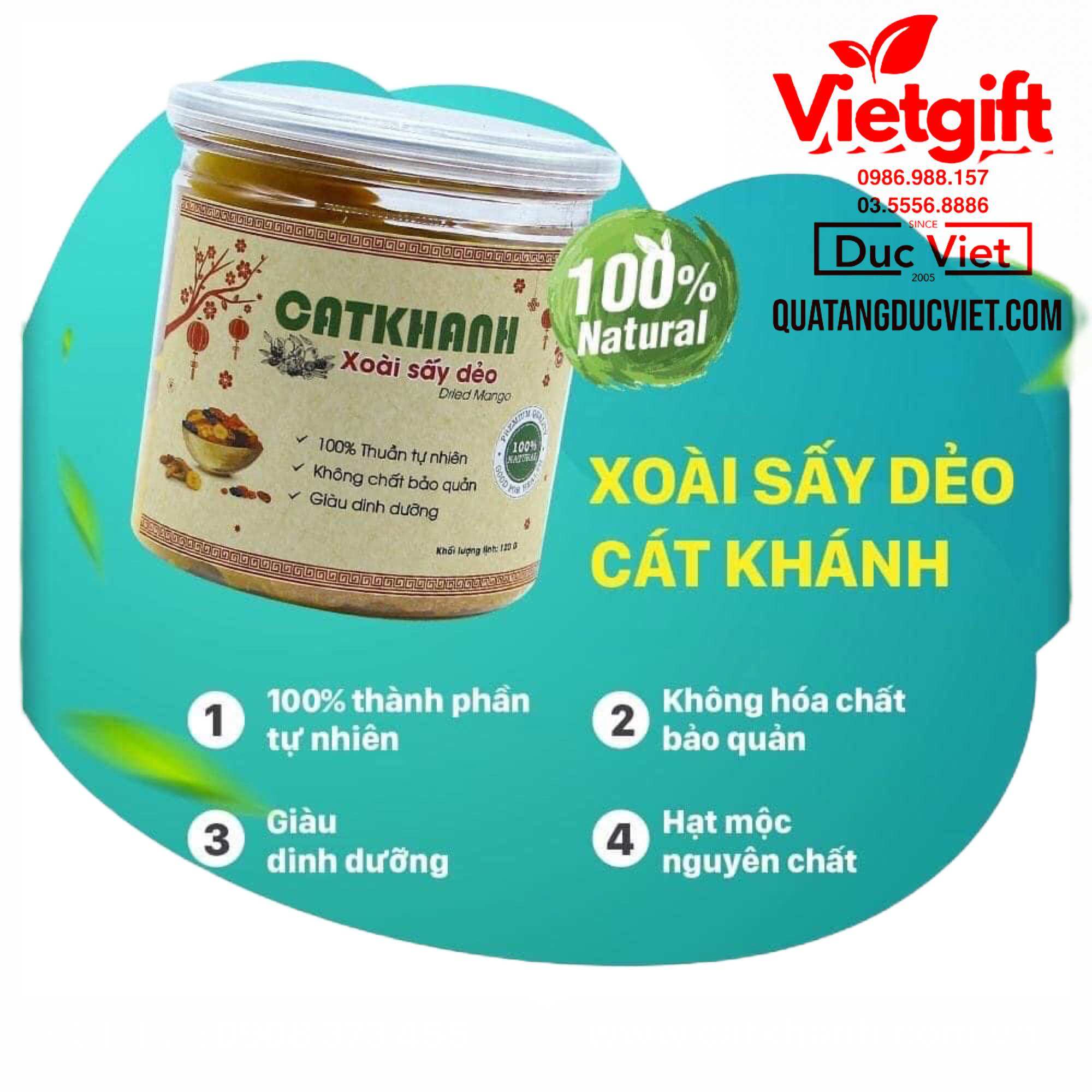 Trái cây sấy 200 Gram Cát Khánh lon pet
