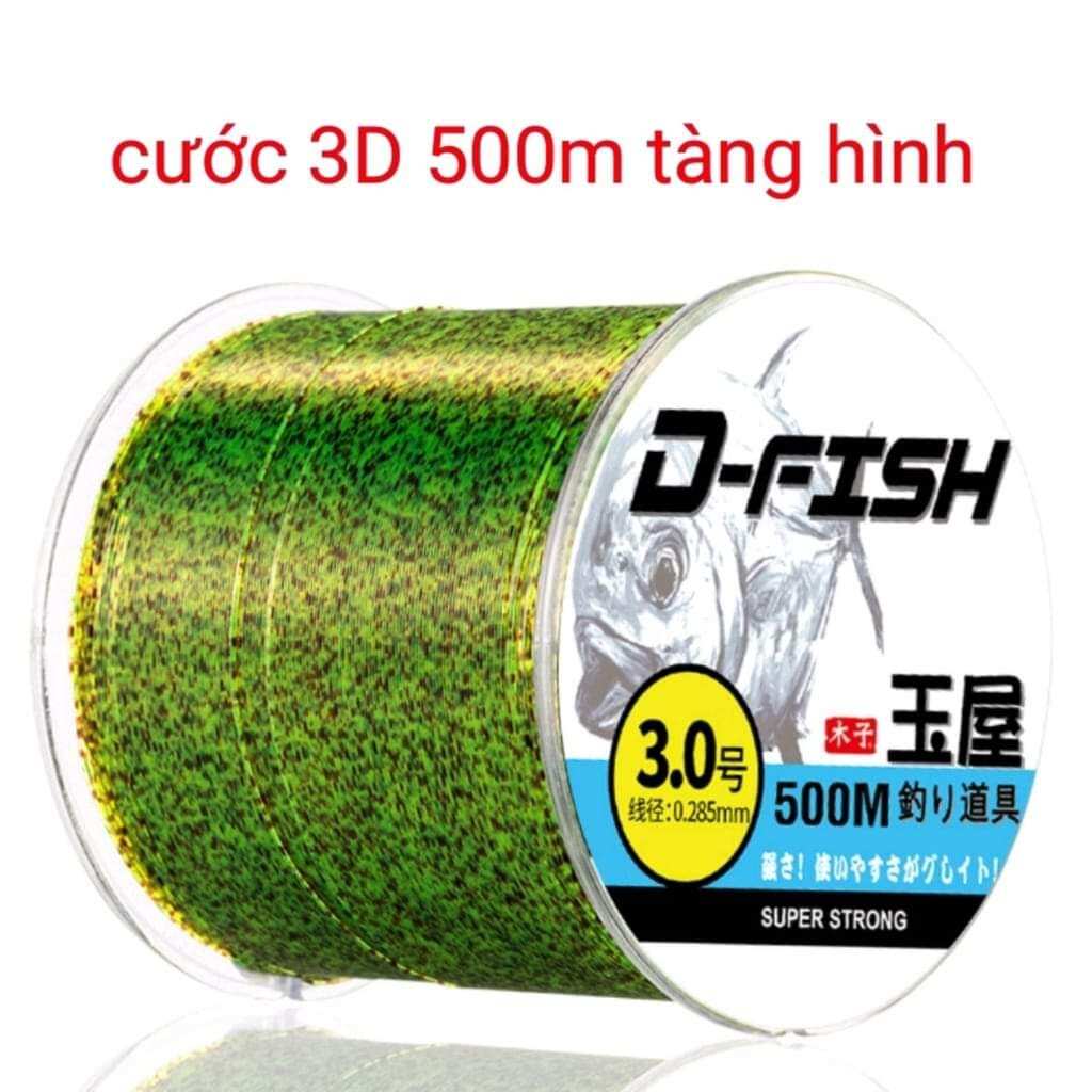 Dây Cước Câu Cá Tàng Hình D-Fish 500m Nhật ☆ Cước Siêu Bền Siêu Xịn