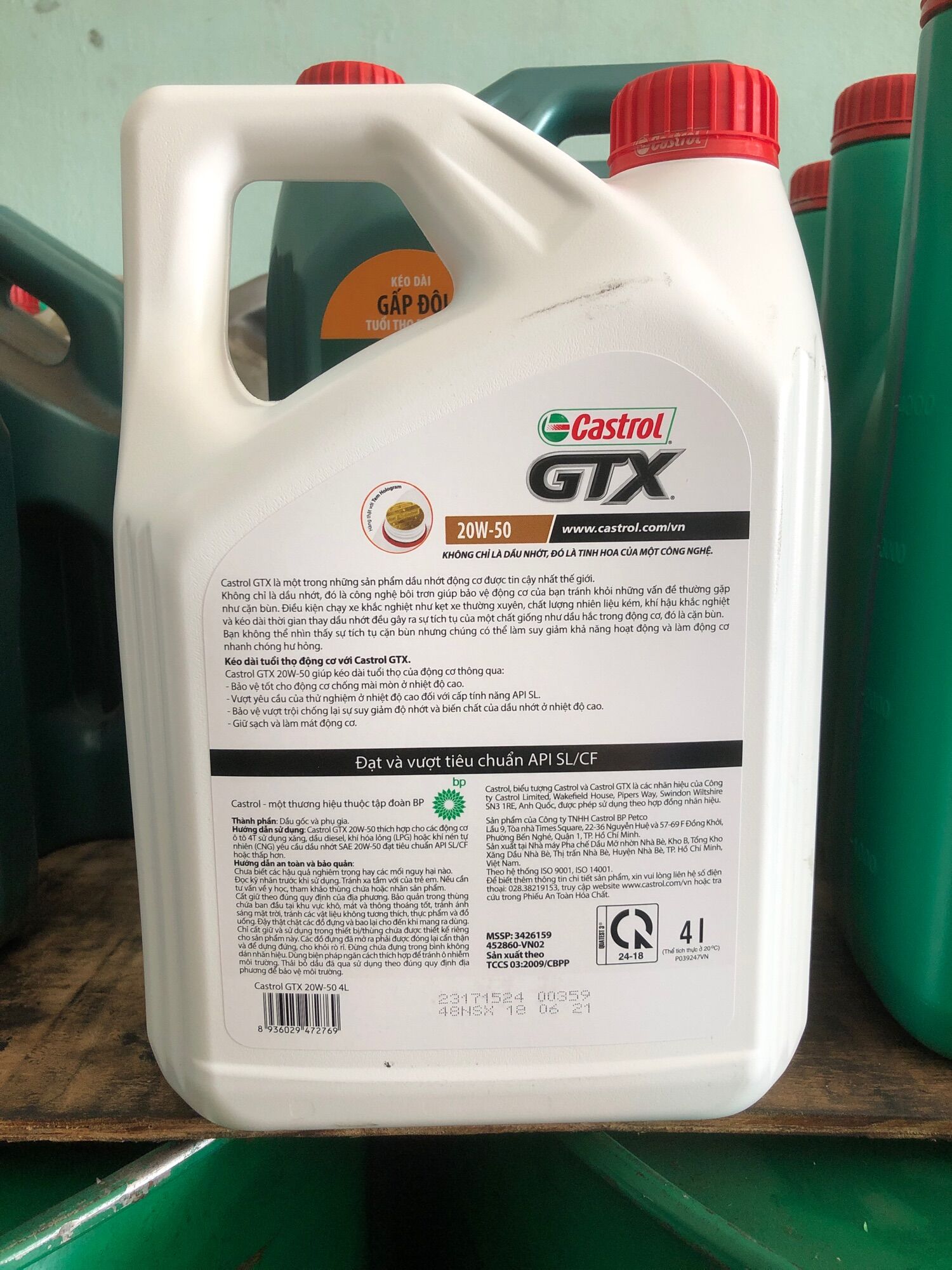 Nhớt Castrol GTX 20W-50 4L