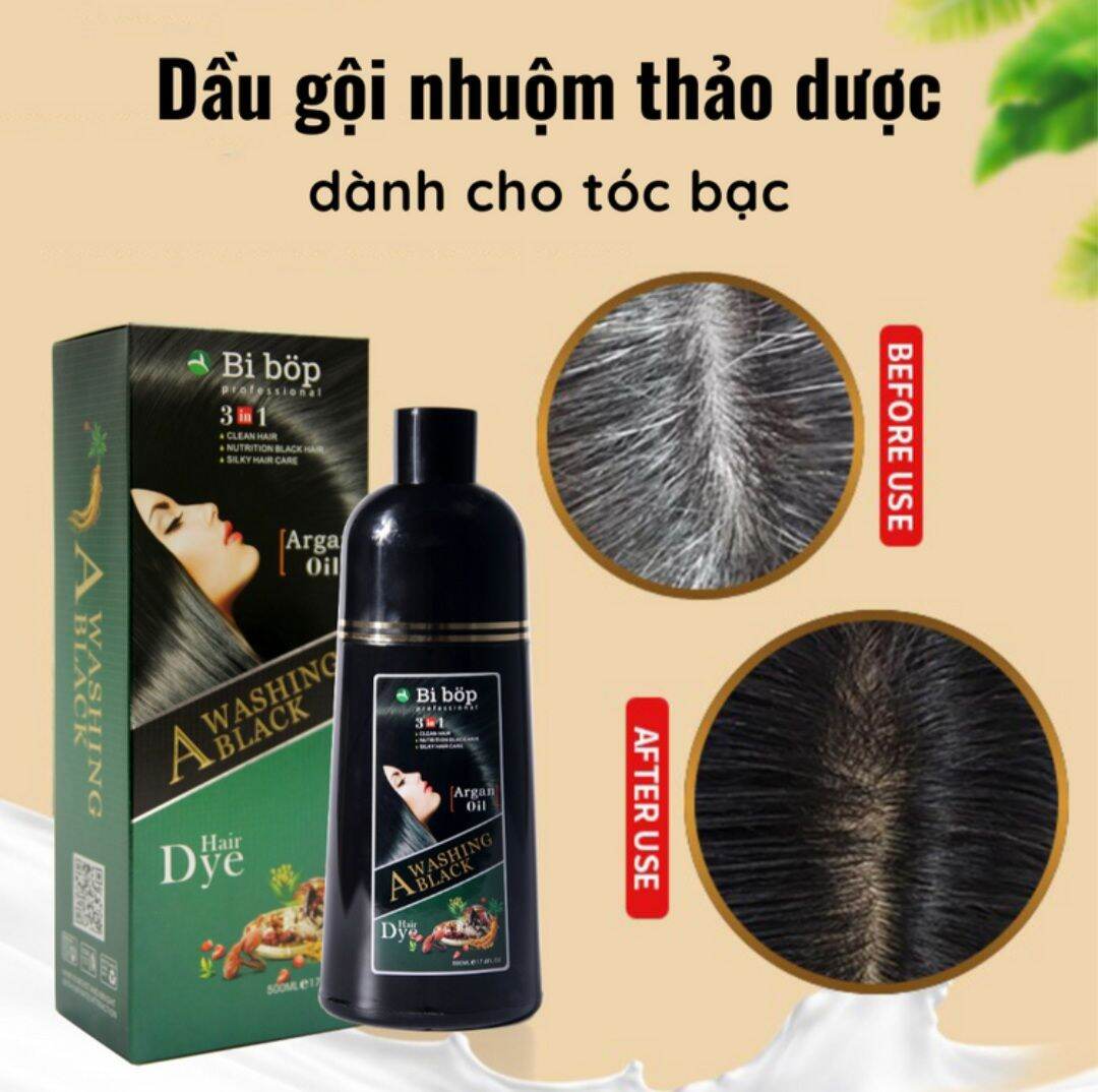 [Hcm]Dầu Gội Nhuộm Sin Hiar Nhật Bản 500Ml Màu Đen