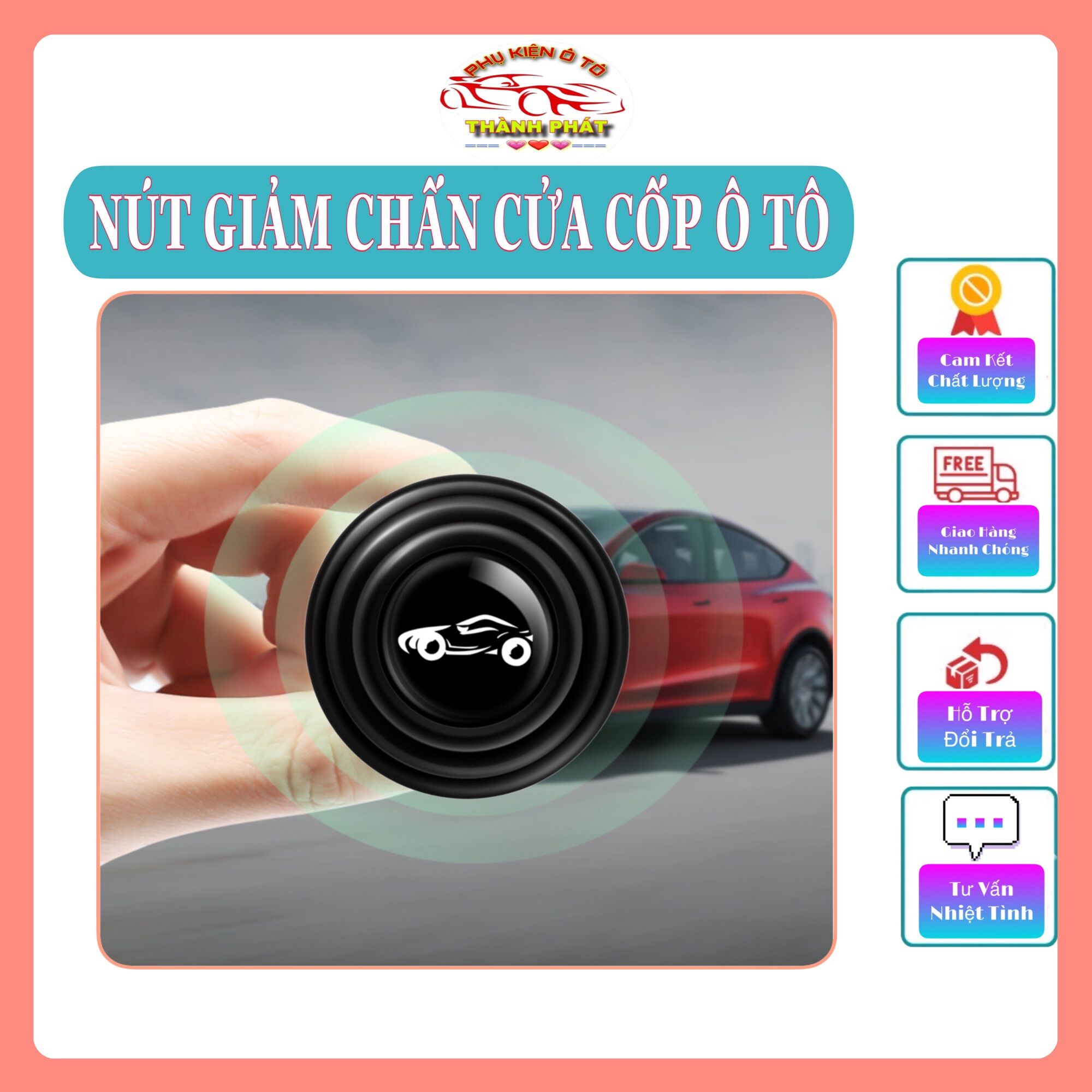 Đệm cao su giảm chấn cửa cốp capo ô tô xe hơi - Núm cao su giảm lực đóng chống sốc bảo vệ cửa cốp mui xe ô tô