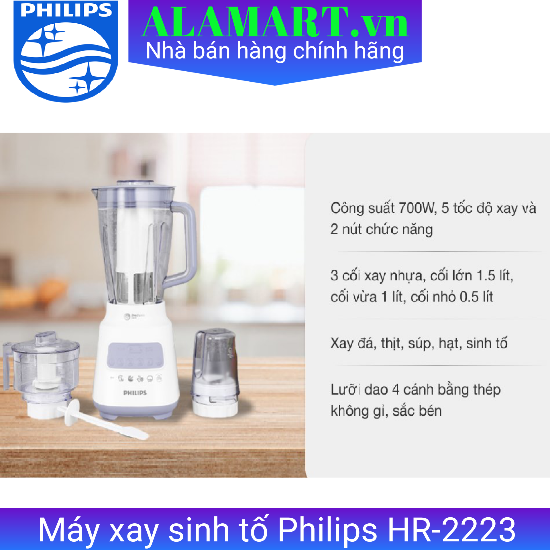 Máy xay sinh tố Philips HR2223/00