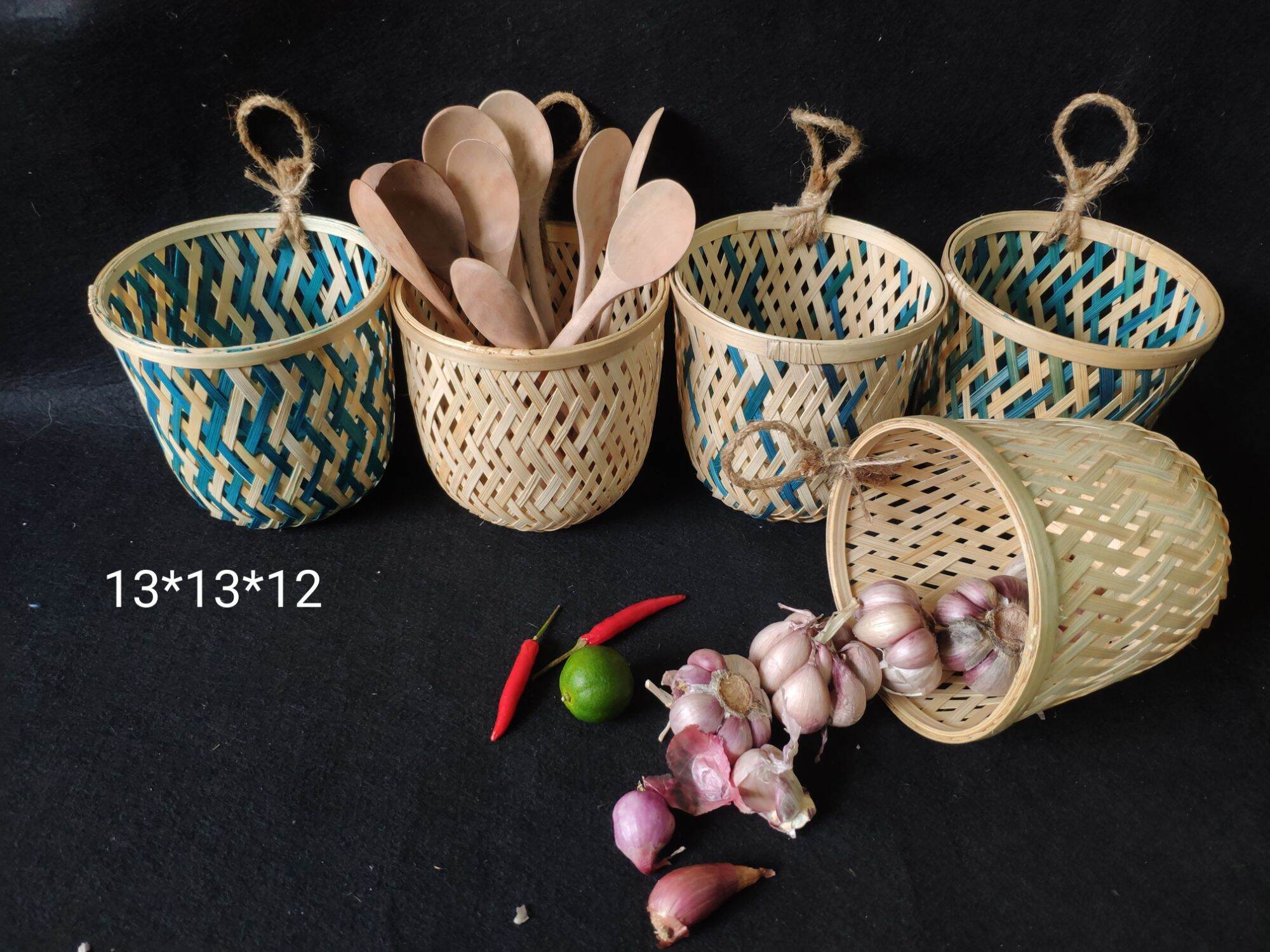 Giỏ treo tre mini hàng xuất dư thanh lý