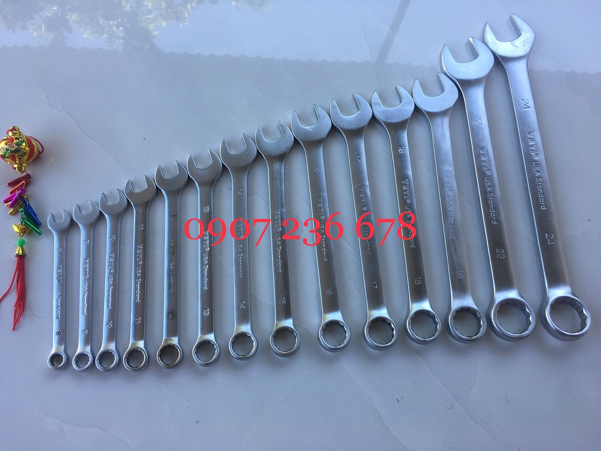 Bộ Cờ Lê Yeti 14 Chi Tiết 8-24 ( khoá vòng miệng)
