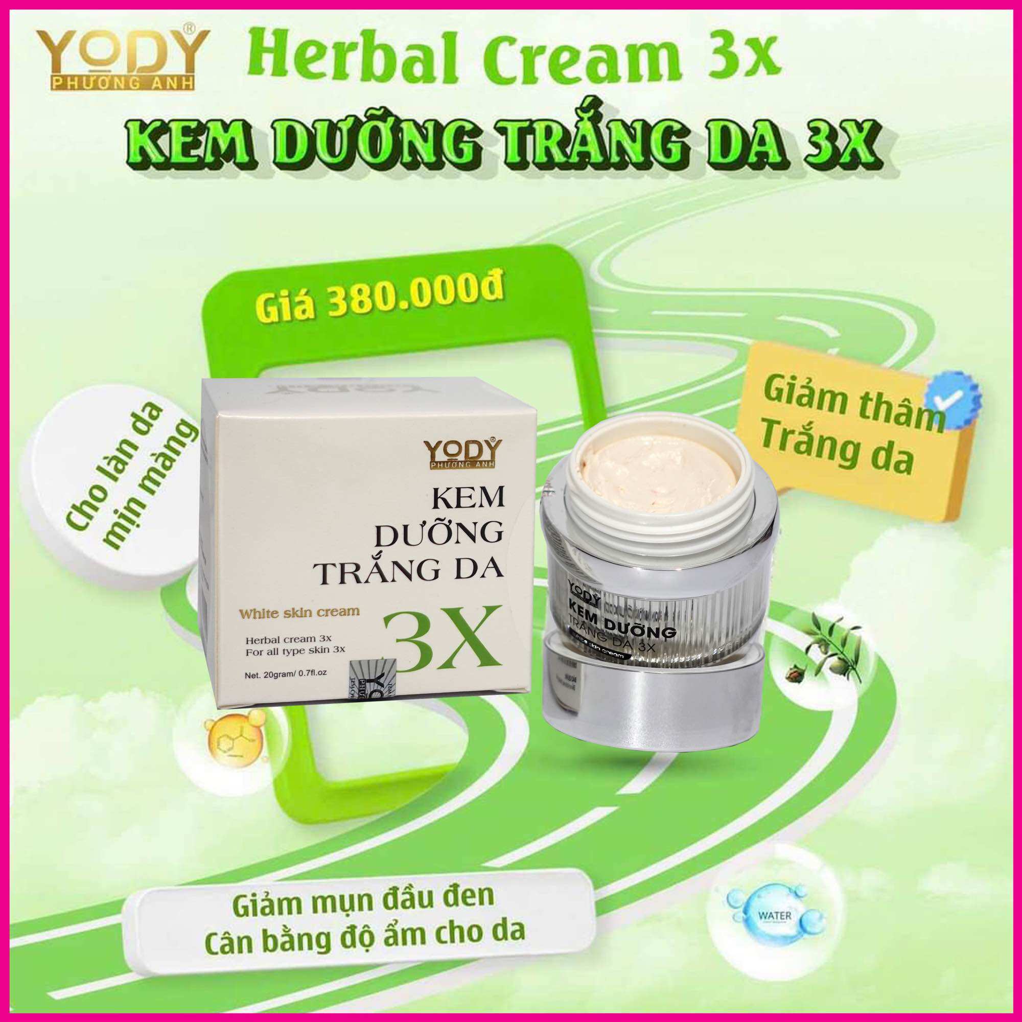 KEM DƯỠNG TRẮNG DA 3X (NEW) MỚI ( YODY PHƯƠNG ANH )